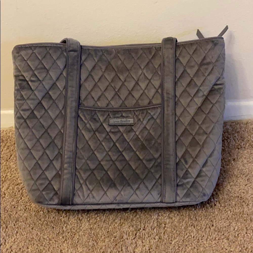 Vera Bradley Gray Velvet Tote